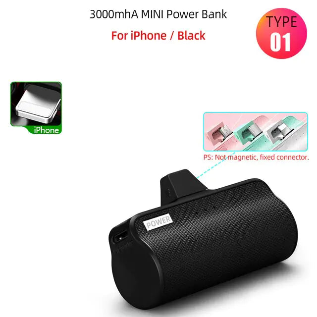 3000mAh Magnetic Wireless Power Bank E